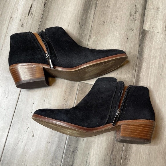 Sam Edelman Petty Suede Booties Women's Black Size 7 - Picture 5 of 8